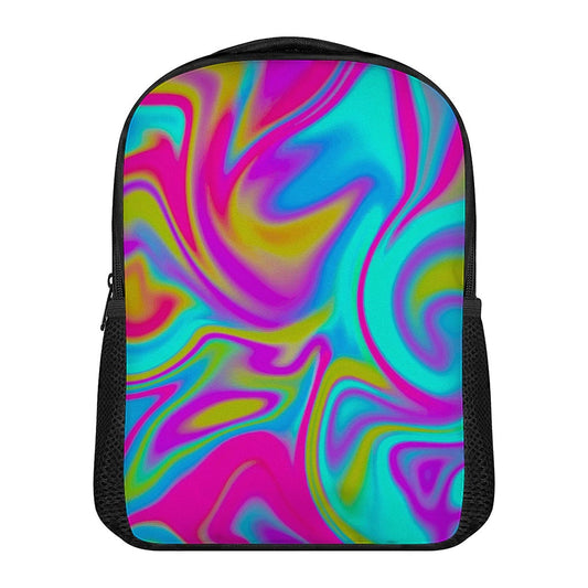 Neon Psychedelic Trippy Print Casual Backpack