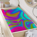 Neon Psychedelic Trippy Print Changing Pad Cover