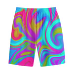 Neon Psychedelic Trippy Print Cotton Shorts