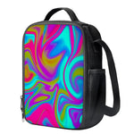 Neon Psychedelic Trippy Print Crossbody Lunch Bag