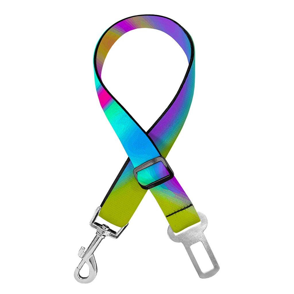 Neon Psychedelic Trippy Print Dog Seat Belt