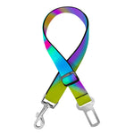 Neon Psychedelic Trippy Print Dog Seat Belt
