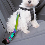 Neon Psychedelic Trippy Print Dog Seat Belt