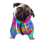 Neon Psychedelic Trippy Print Dog Zip Up Hoodie