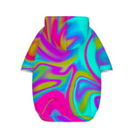 Neon Psychedelic Trippy Print Dog Zip Up Hoodie