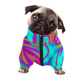 Neon Psychedelic Trippy Print Dog Zip Up Jacket