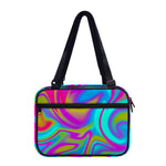 Neon Psychedelic Trippy Print Double Strap Bible Bag