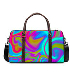 Neon Psychedelic Trippy Print Duffle Bag