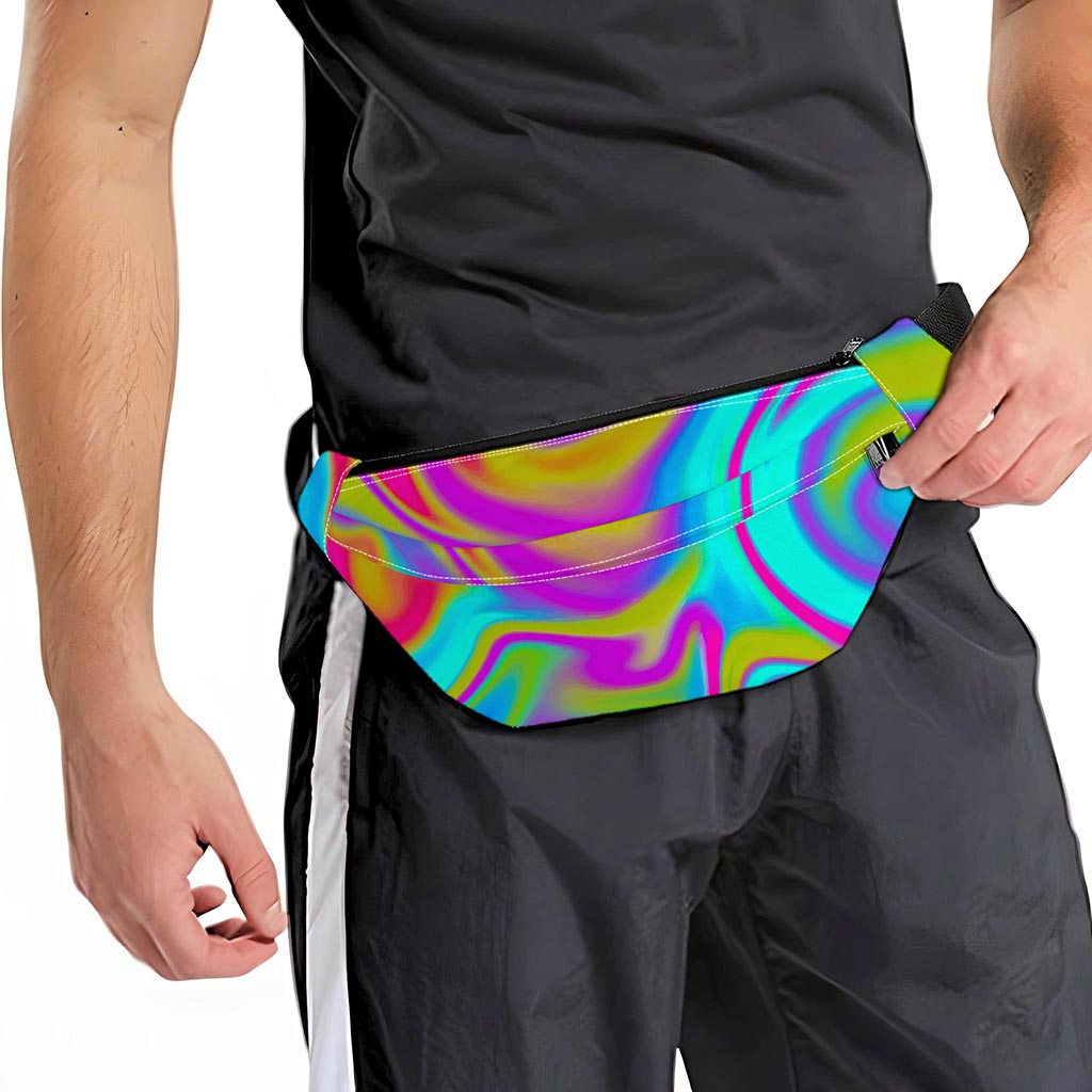 Neon Psychedelic Trippy Print Fanny Pack