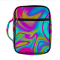 Neon Psychedelic Trippy Print Front Pocket Bible Bag