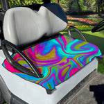 Neon Psychedelic Trippy Print Golf Cart Seat Cover