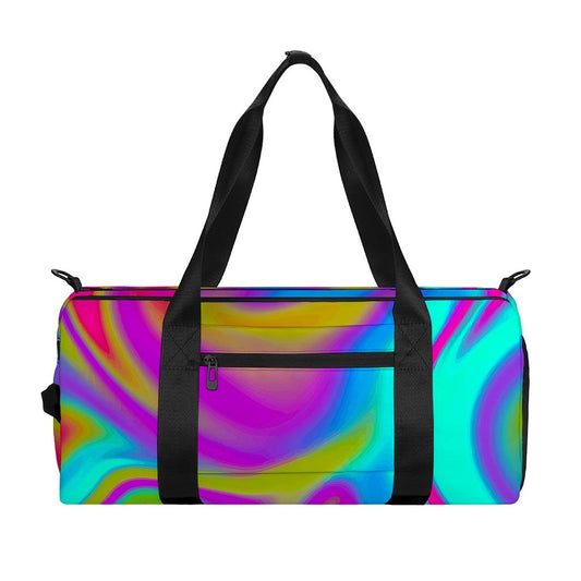 Neon Psychedelic Trippy Print Gym Bag