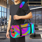 Neon Psychedelic Trippy Print Gym Bag