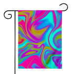 Neon Psychedelic Trippy Print House Flag
