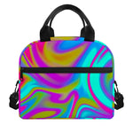 Neon Psychedelic Trippy Print Insulated Lunch Bag
