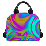 Neon Psychedelic Trippy Print Insulated Lunch Bag