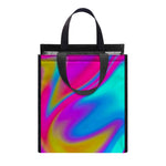 Neon Psychedelic Trippy Print Insulated Lunch Tote