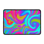 Neon Psychedelic Trippy Print Kitchen Mat