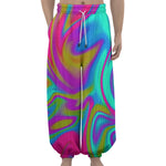 Neon Psychedelic Trippy Print Lantern Pants