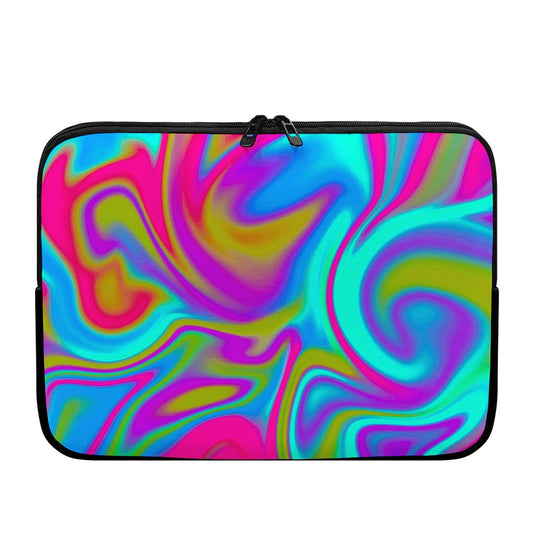 Neon Psychedelic Trippy Print Laptop Sleeve