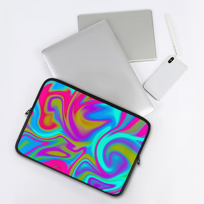 Neon Psychedelic Trippy Print Laptop Sleeve