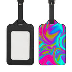 Neon Psychedelic Trippy Print Luggage Tag