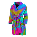 Neon Psychedelic Trippy Print Men's Bathrobe
