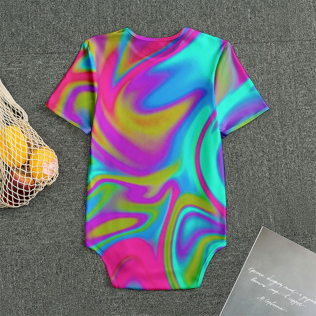Neon Psychedelic Trippy Print Men's Bodysuit