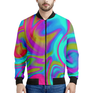 Neon Psychedelic Trippy Print Men's Bomber Jacket