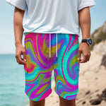 Neon Psychedelic Trippy Print Men's Cargo Shorts