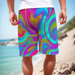 Neon Psychedelic Trippy Print Men's Cargo Shorts