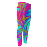 Neon Psychedelic Trippy Print Men's Compression Pants