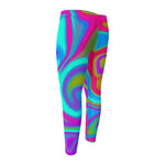 Neon Psychedelic Trippy Print Men's Compression Pants