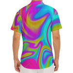 Neon Psychedelic Trippy Print Men's Deep V-Neck Shirt