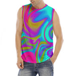 Neon Psychedelic Trippy Print Men's Fitness Tank Top