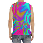 Neon Psychedelic Trippy Print Men's Fitness Tank Top