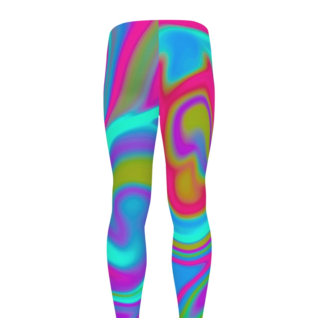 Neon Psychedelic Trippy Print Men's leggings