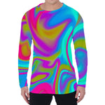 Neon Psychedelic Trippy Print Men's Long Sleeve T-Shirt
