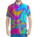 Neon Psychedelic Trippy Print Men's Polo Shirt