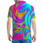 Neon Psychedelic Trippy Print Men's Polo Shirt