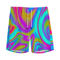 Neon Psychedelic Trippy Print Men's Athletic Shorts