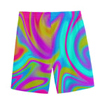 Neon Psychedelic Trippy Print Men's Sports Shorts