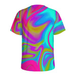 Neon Psychedelic Trippy Print Men's Sports T-Shirt