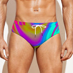 Neon Psychedelic Trippy Print Men's Swim Briefs