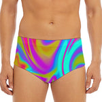 Neon Psychedelic Trippy Print Men's Triangle Swim Briefs