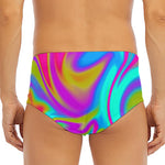 Neon Psychedelic Trippy Print Men's Triangle Swim Briefs