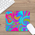 Neon Psychedelic Trippy Print Mouse Pad