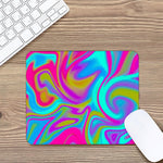 Neon Psychedelic Trippy Print Mouse Pad
