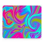 Neon Psychedelic Trippy Print Mouse Pad