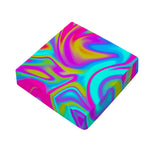 Neon Psychedelic Trippy Print Outdoor Seat Cushion Cover